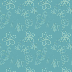Seamless vector nature pattern background