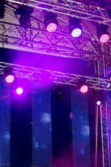 outdoor stage with lighting equipment