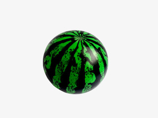 the ball: the green ball on a white background