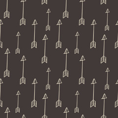 Hand Drawn Seamless Arrow Pattern