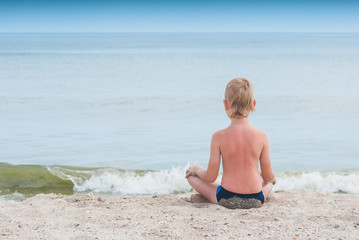 Relaxing on a beach