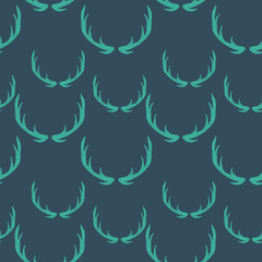 A seamless hand drawn set of antlers