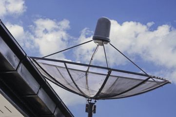 Satellite dish on the roof