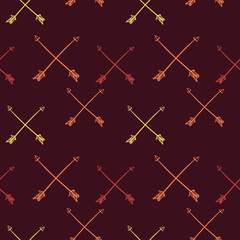 Hand Drawn Seamless Arrow Pattern