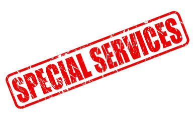 SPECIAL SERVICES RED STAMP TEXT