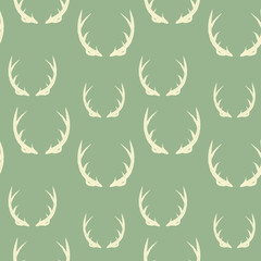 A seamless hand drawn set of antlers