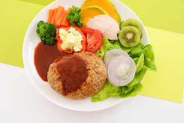 おいしそうなハンバーグステーキ