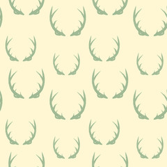 A seamless hand drawn set of antlers