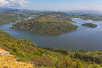 Dam lake valley of Ketios river Bergama Izmir Province Turkey
