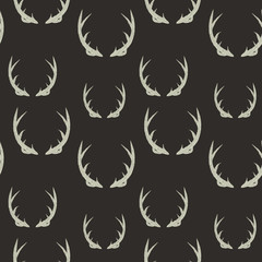 A seamless hand drawn set of antlers