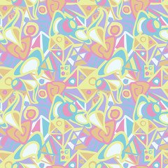 Abstract seamless pattern in pastel colors