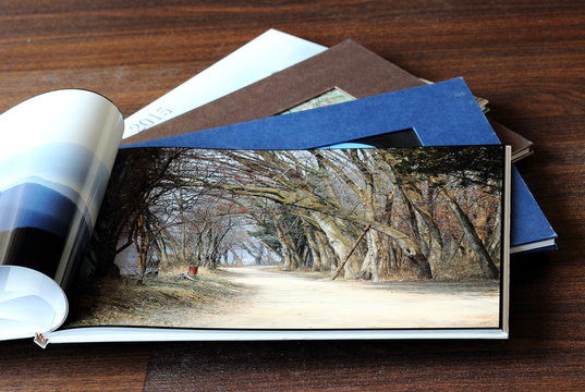 Part of My Travel Photo Books Showing Autumn Scenery Landscape
