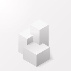 A pedestal on a white background. The isometry.