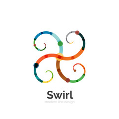 Fototapeta premium Vector swirl circle logo
