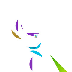 Ribbon swirl business logo