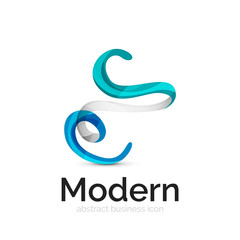 Ribbon swirl business logo