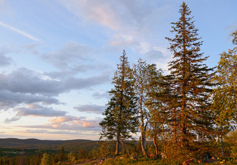 Sunset in the mountains