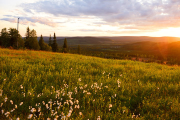 Sunset. Northern Finland