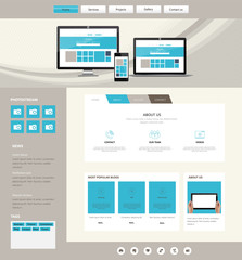 Vector Website Design Template