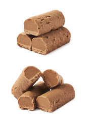 Chocolate praline candy isolated