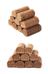 Chocolate praline candy isolated