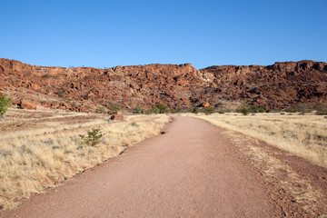 Strada sterrata in Namibia