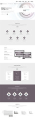 Business One page website design template. Vector Design.