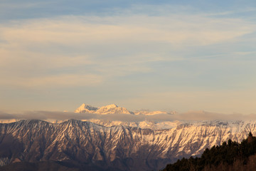 cloudy sky on italian mountains