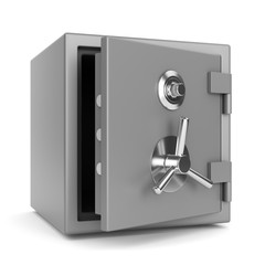 Fototapeta premium Open metal bank safe