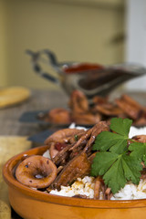 calamari with rice