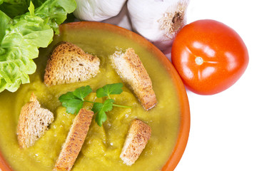 vegetable soup isolated