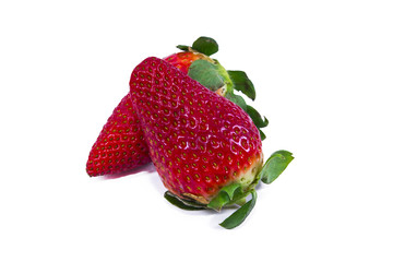 isolated strawberries