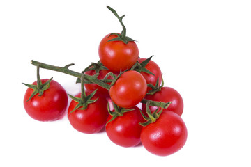 cherry tomatoes isolated