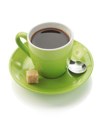 cup of coffee isolated on white