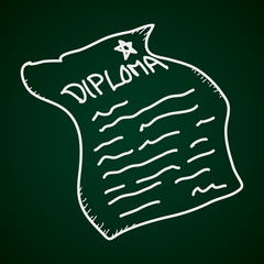 Simple doodle of a diploma