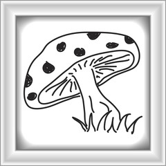 Simple doodle of a toadstool