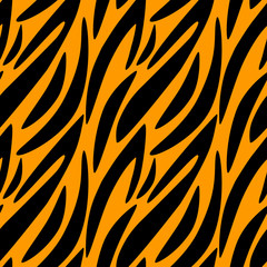 Print animal seamless pattern, tiger stripes 
