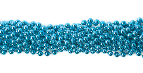Line of beads garland thread isolated