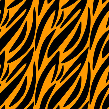 Print animal seamless pattern, tiger stripes 