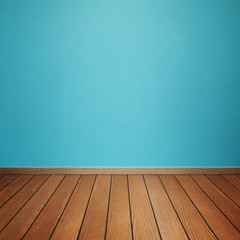 room interior with concrete wall and brown wood floor