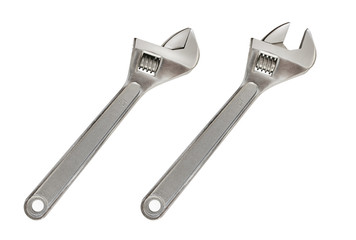 New adjustable spanner isolated on white background