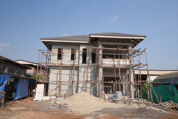 Obraz na płótnie Canvas Construction Site of new house