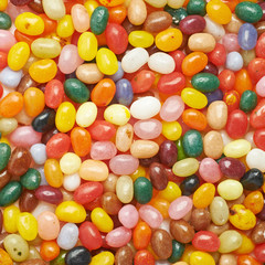 Surface covered with jelly beans