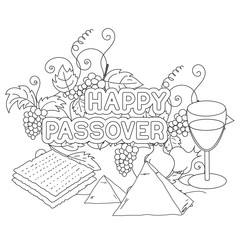 Happy Passover. Greeting card