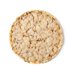 Round diet rice cracker isolated