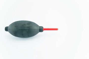 camera dust blower isolate on white background. - camera sensor and lens cleaner 
