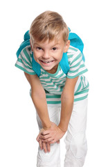 Schoolboy with backpack