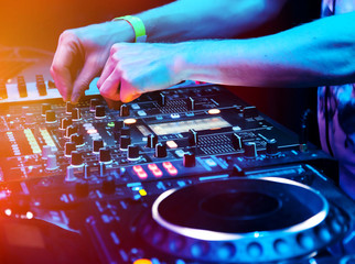 Dj playing the track