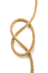 ship rope on white background