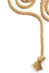 ship rope on white background